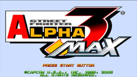 Street Fighter Alpha 3 Max title screen for PSP